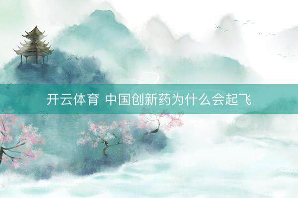 开云体育 中国创新药为什么会起飞