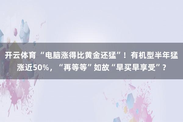 开云体育 “电脑涨得比黄金还猛”!有机型半年猛涨近50%,“再等等”如故“早买早享受”?